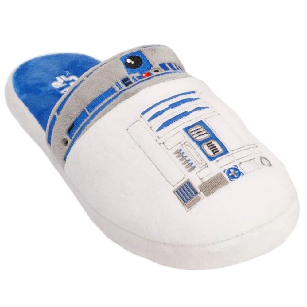 Star Wars Mens R2-D2 Slippers / Blue/White/Gray